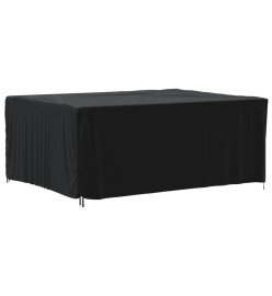 Housse de salon de jardin noir 200x165x80 cm oxford 420D