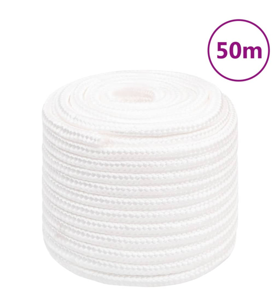 Corde de bateau Blanc complet 16 mm 50 m Polypropylène