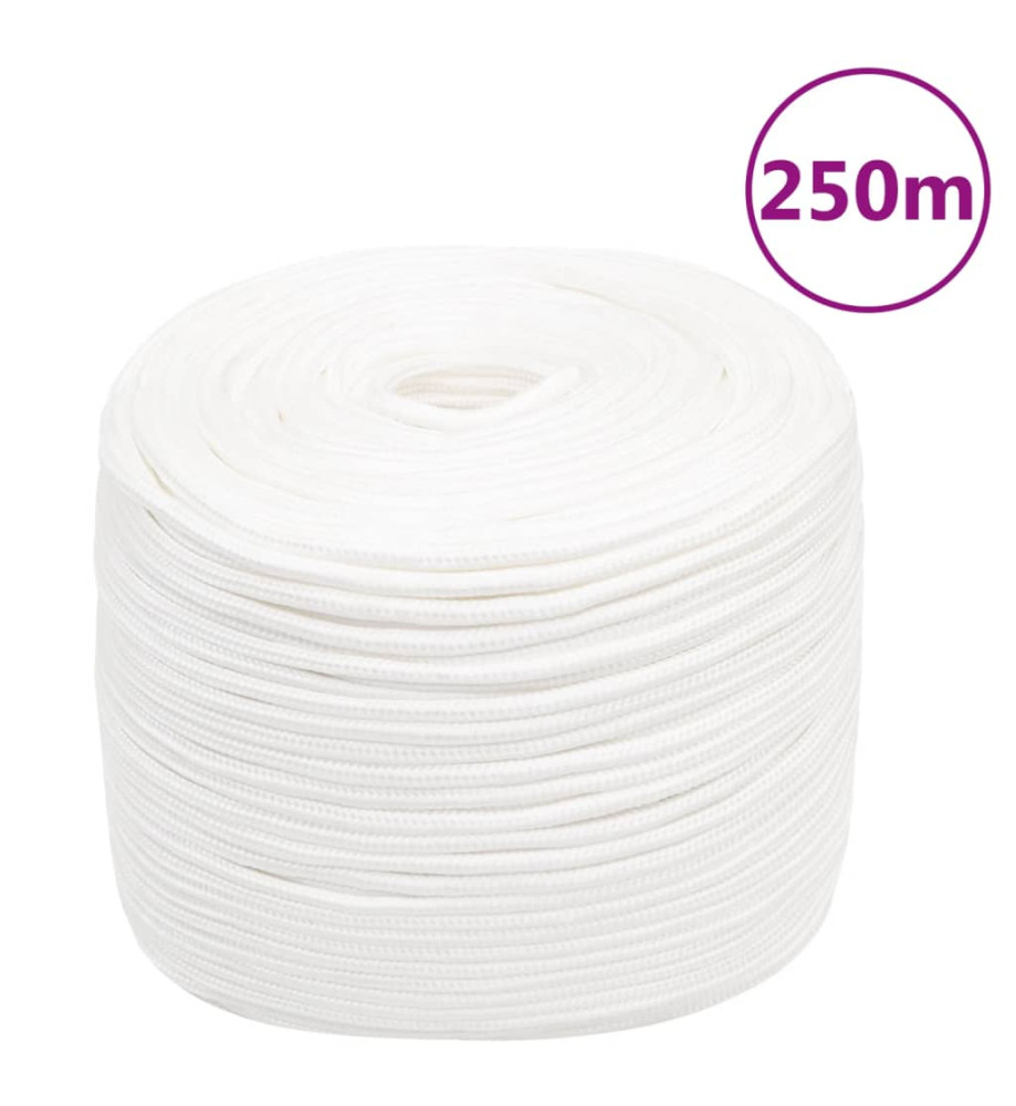 Corde de bateau Blanc complet 6 mm 250 m Polypropylène