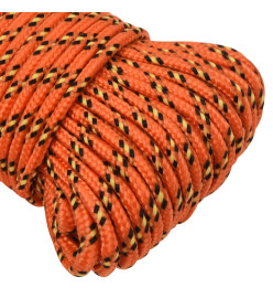 Corde de bateau Orange 4 mm 500 m Polypropylène