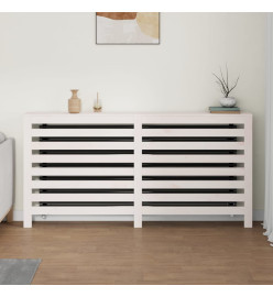 Cache-radiateur Blanc 169x19x84 cm Bois massif de pin