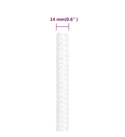 Corde de bateau Blanc complet 14 mm 50 m Polypropylène