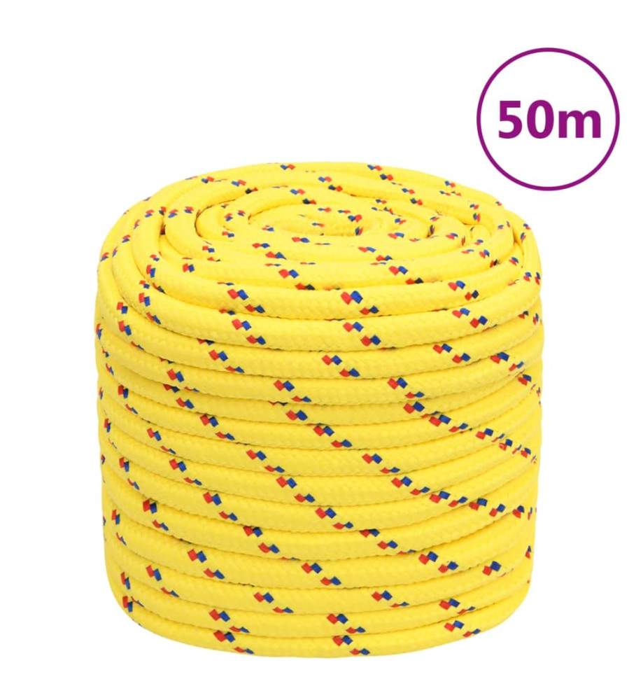 Corde de bateau Jaune 18 mm 50 m Polypropylène