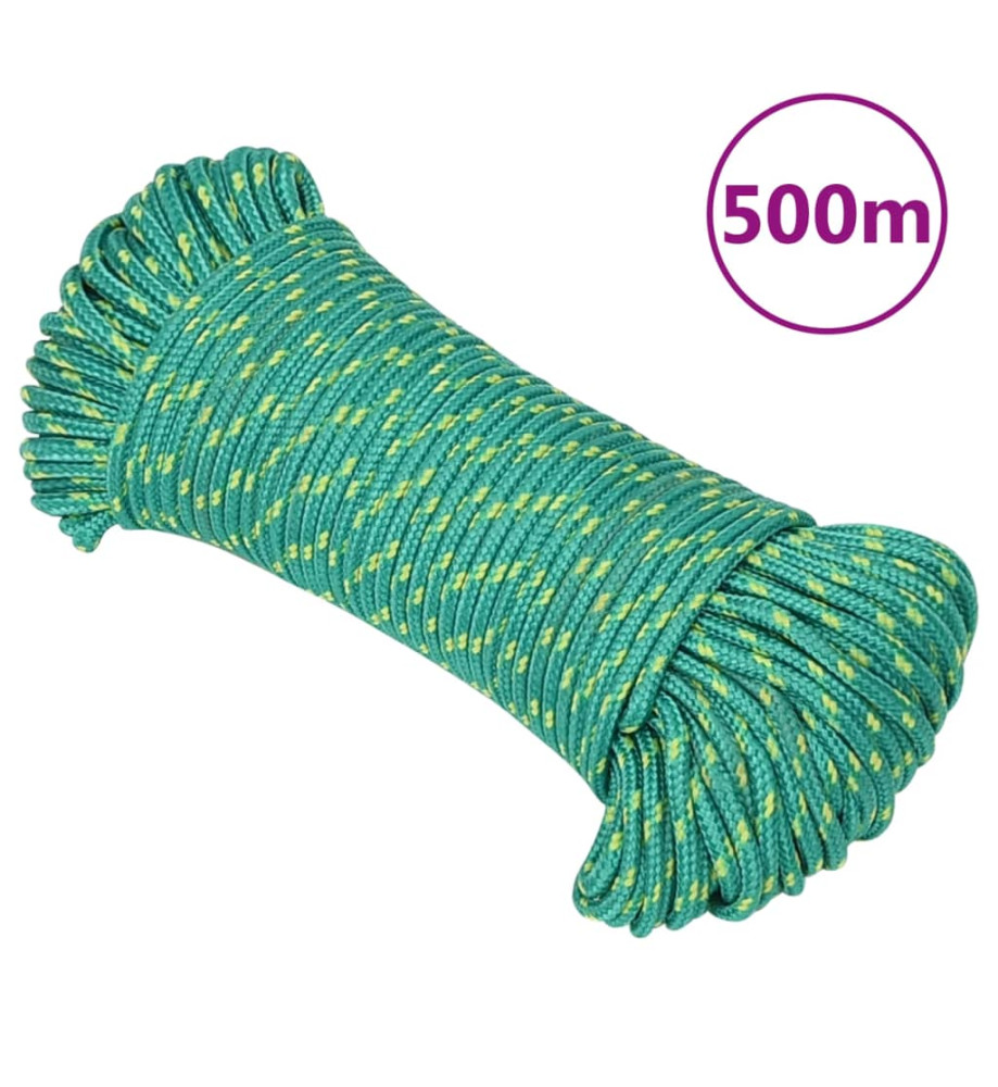 Corde de bateau Vert 4 mm 500 m Polypropylène