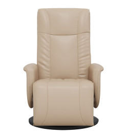 Fauteuil inclinable avec repose-pieds cappuccino similicuir