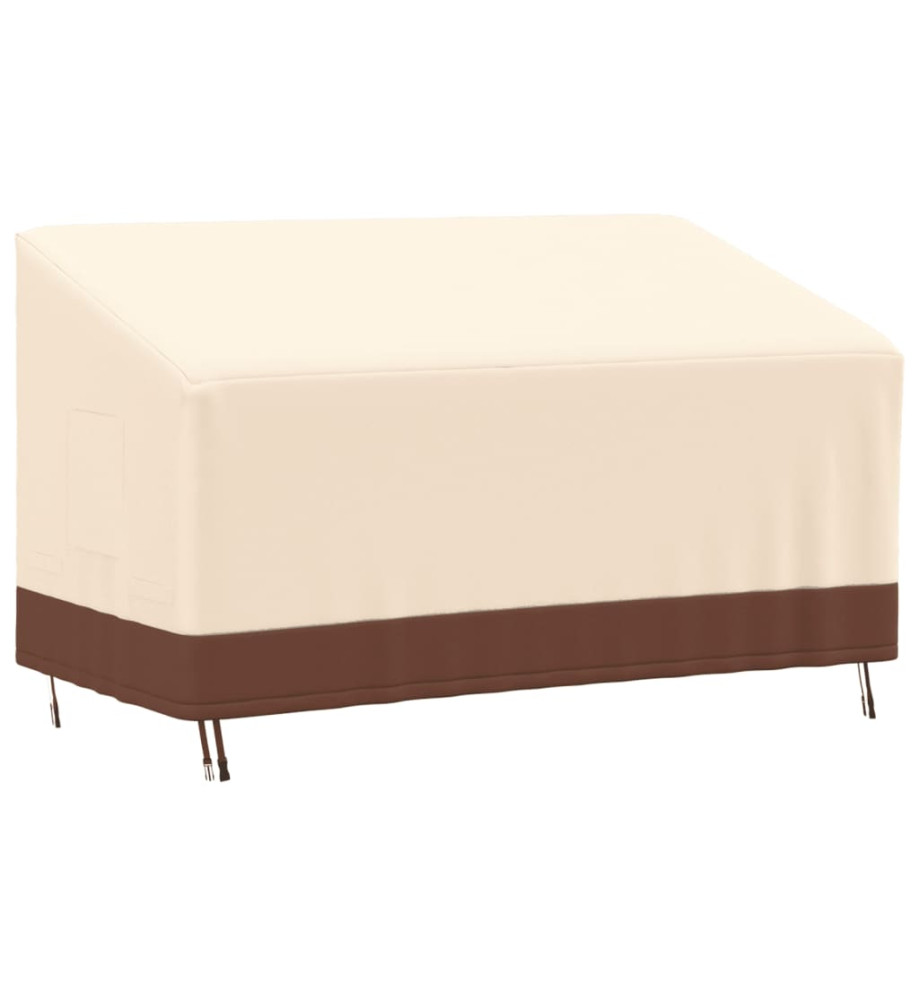 Housse de banc 3 places beige 159x84x56/81 cm oxford 600D