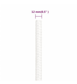 Corde de bateau Blanc complet 12 mm 25 m Polypropylène