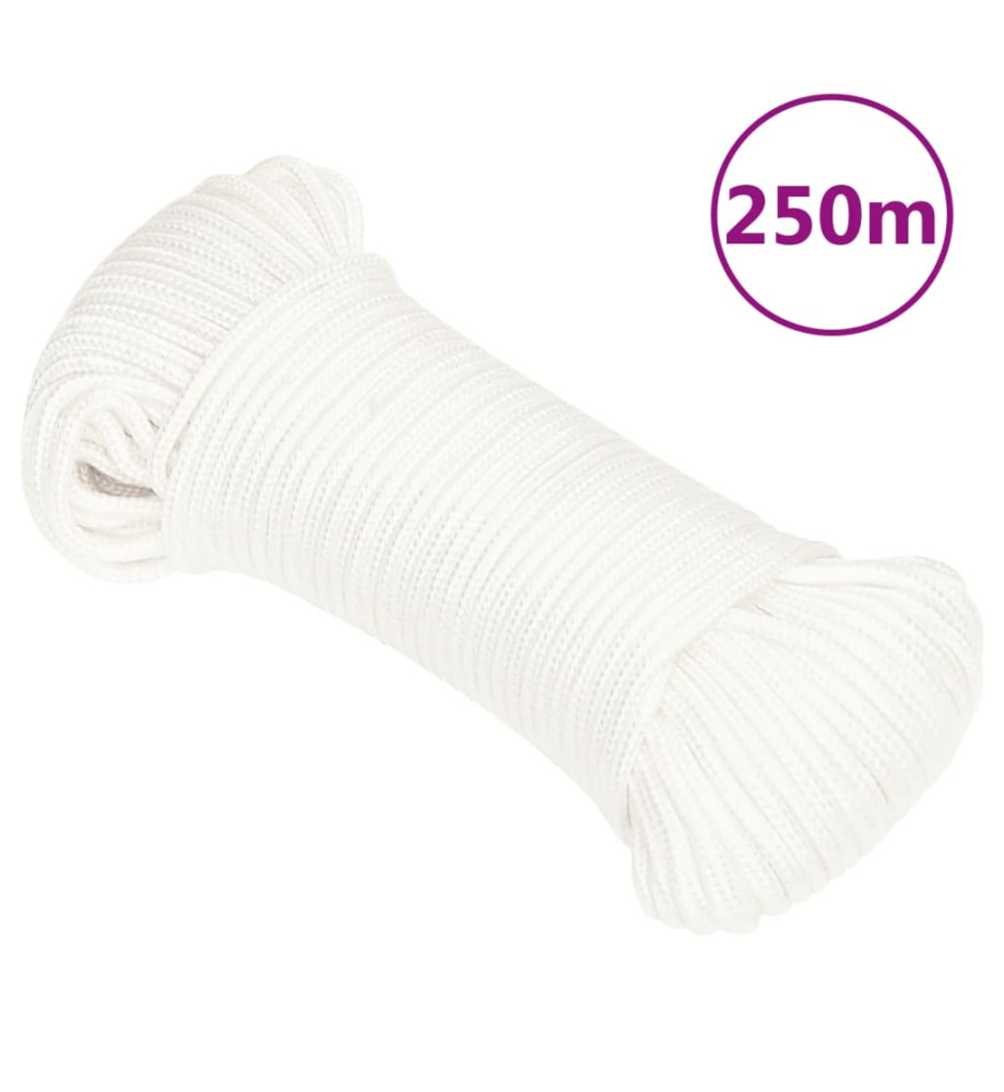 Corde de bateau Blanc complet 5 mm 250 m Polypropylène