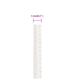 Corde de bateau Blanc complet 5 mm 250 m Polypropylène