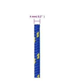 Corde de bateau Bleu 4 mm 100 m Polypropylène