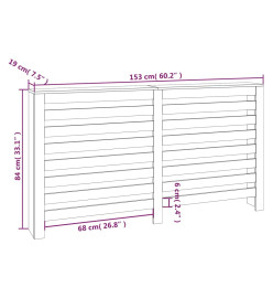 Cache-radiateur 153x19x84 cm Bois massif de pin