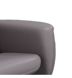 Fauteuil inclinable avec repose-pied gris similicuir