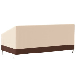 Housse de banc 3 places beige 198x97x48/74 cm oxford 600D