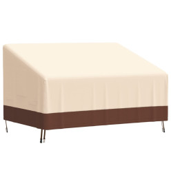 Housse de banc 2 places beige 137x97x48/74 cm oxford 600D