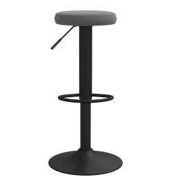 Tabourets de bar lot de 2 gris foncé velours