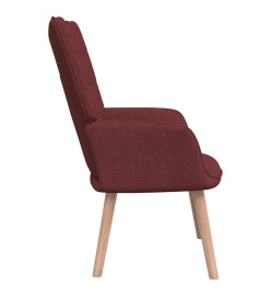 Chaise de relaxation Rouge bordeaux Tissu