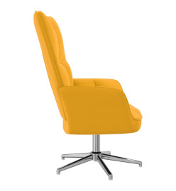 Chaise de relaxation Jaune moutarde Velours