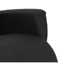 Fauteuil inclinable avec repose-pieds noir similicuir