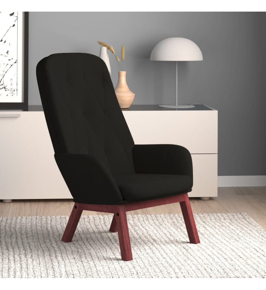 Chaise de relaxation Noir Velours