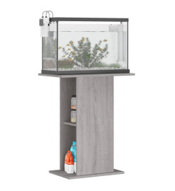 Support d'aquarium sonoma gris 60,5x36x72,5cm bois d'ingénierie