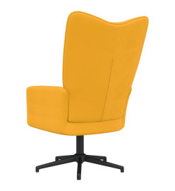 Chaise de relaxation Jaune moutarde Velours