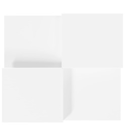 Tables basses 2 pcs blanc bois d'ingénierie