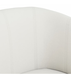 Fauteuil cabriolet avec repose-pied blanc similicuir