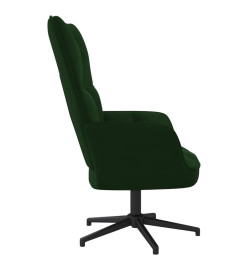 Chaise de relaxation Vert foncé Velours