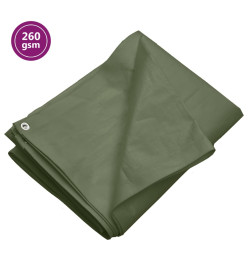 Bâche 260 g/m² 6x6 m Vert PEHD