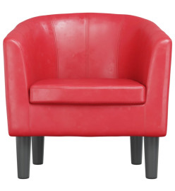 Fauteuil cabriolet rouge similicuir