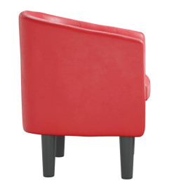 Fauteuil cabriolet rouge similicuir