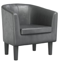 Fauteuil cabriolet gris similicuir