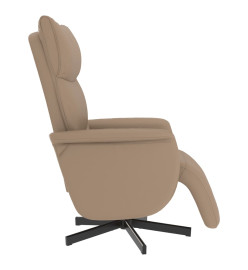 Fauteuil inclinable avec repose-pieds cappuccino similicuir