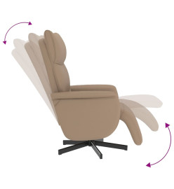 Fauteuil inclinable avec repose-pieds cappuccino similicuir