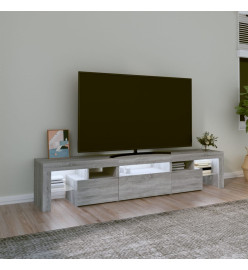 Meuble TV avec lumières LED Sonoma gris 200x36,5x40 cm