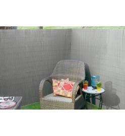 Nature Écran de jardin à double face PVC 1x3 m Gris