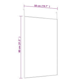 Miroir de porte Noir 50x80 cm Verre et aluminium