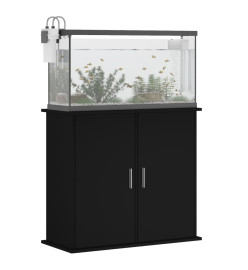 Support pour aquarium noir 81x36x73 cm bois d'ingénierie