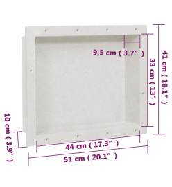 Niche de douche Blanc mat 41x51x10 cm