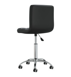 Chaise de bureau pivotante Noir Similicuir