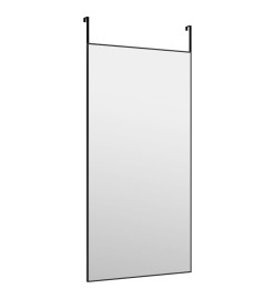 Miroir de porte Noir 50x100 cm Verre et aluminium