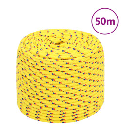 Corde de bateau Jaune 8 mm 50 m Polypropylène