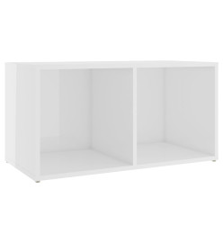 Meuble TV Blanc brillant 72x35x36,5 cm Aggloméré
