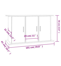 Support d'aquarium chêne sonoma 101x41x58 cm bois d'ingénierie