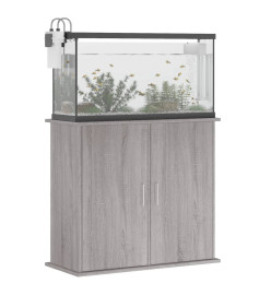 Support pour aquarium sonoma gris 81x36x73 cm bois d'ingénierie