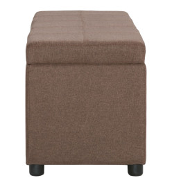 Banc avec compartiment de rangement 116 cm Marron Polyester