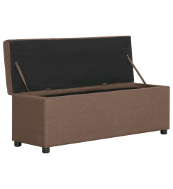 Banc avec compartiment de rangement 116 cm Marron Polyester