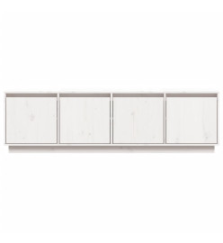 Meuble TV Blanc 156x37x45 cm Bois de pin massif