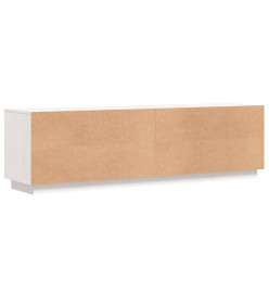 Meuble TV Blanc 156x37x45 cm Bois de pin massif