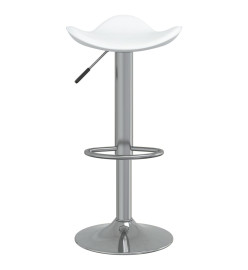 Tabouret de bar Blanc Acier chromé et cuir artificiel